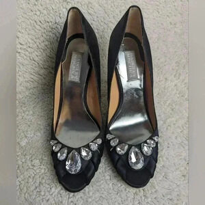 BADGLEY MISCHKA Formal heels shoes size 8 Black in great  used condition